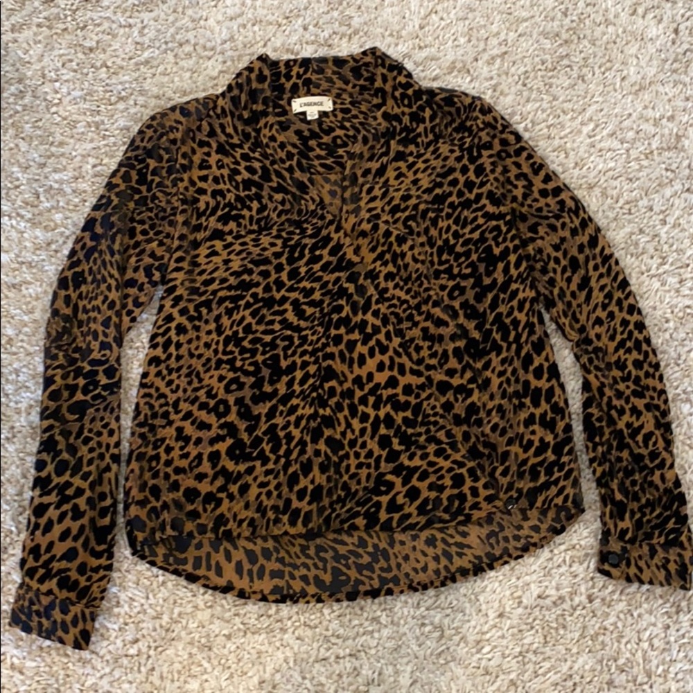 Leopard blouse by L’Agence.